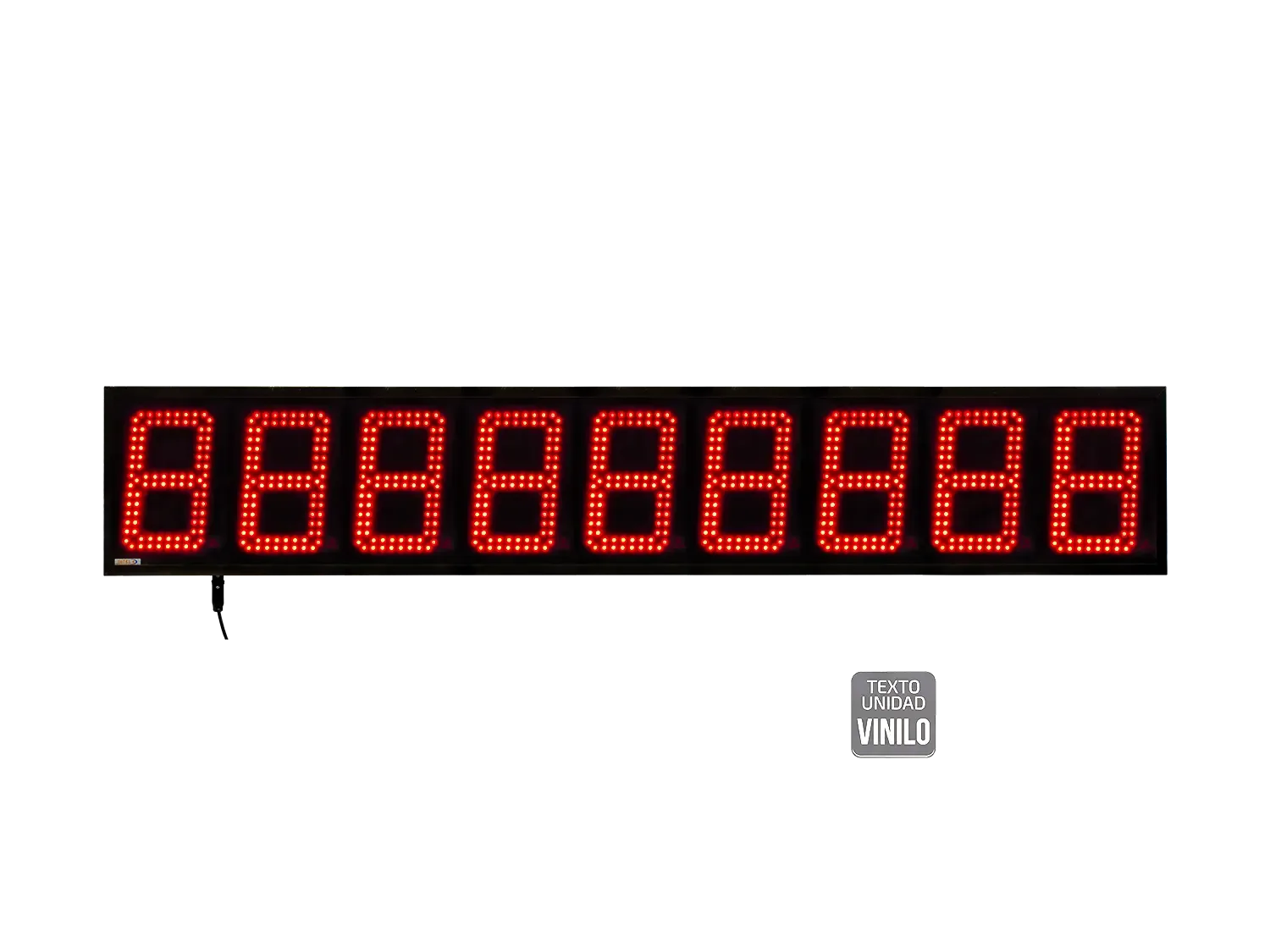 Affichage numérique 180 mm, 9 chiffres, haute luminosité, PROFIBUS, texte en vinyle, IP65